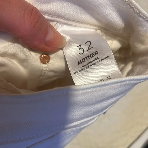 Mother The Twister Skimp Wash: Cream Puffs 228$ size 32 l mother jeans flare - Picture 12 of 12